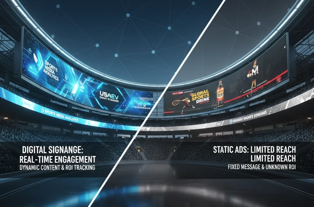 Digital Signage Marketing vs. Static Stadium Ads: Which Delivers Better ROI for Your Sports Venue?
